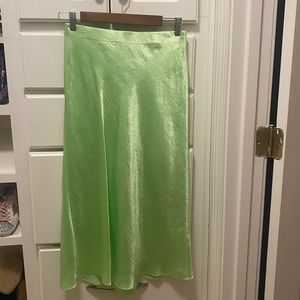 VINCE silk midi length skirt